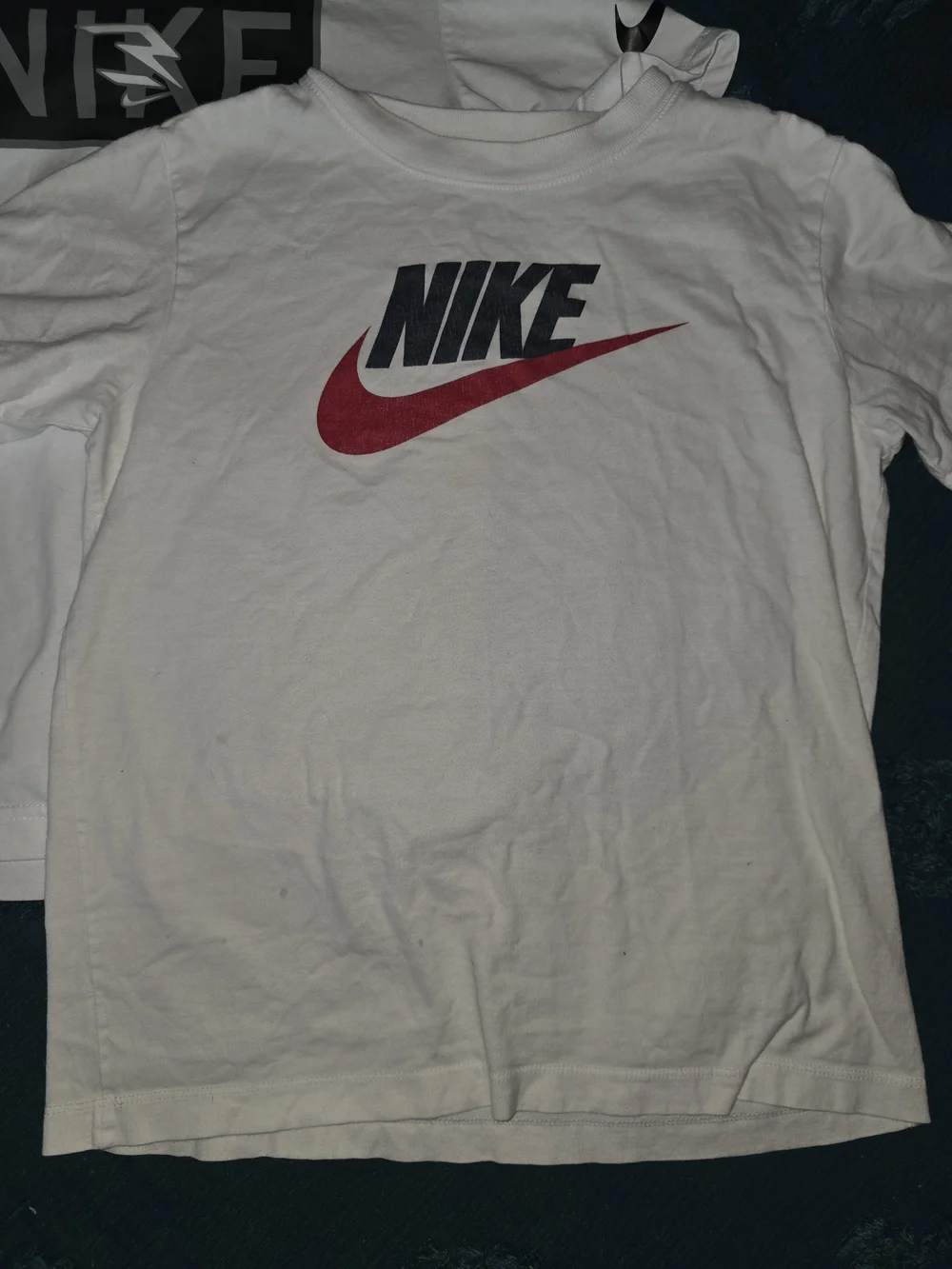 Nike Kids White & Black Logo Tee Bundle with Red Accent